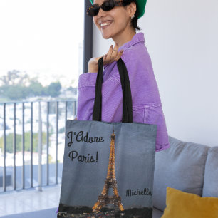 Bolsa Tote Sacola personalizada Paris de J'Adore