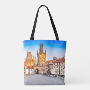 Bolsa Tote Sacola Praga do impressão do costume toda sobre -