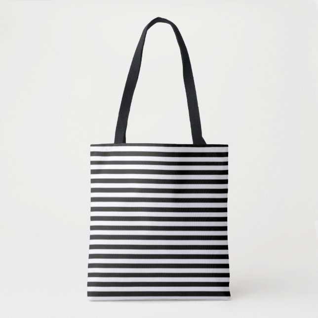Bolsa Tote Sacola preto e branco (Frente)