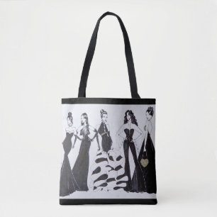 Bolsa Tote Sacola preto e branco bonita da forma