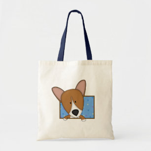 Bolsa Tote Sacola quadro do Corgi dos desenhos animados