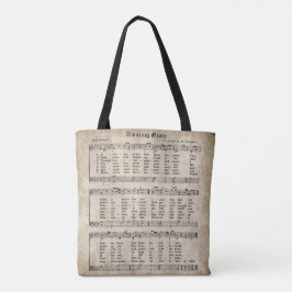 Bolsa Tote Sacola surpreendente da música do hino do vintage