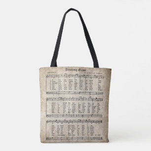 Bolsa Tote Sacola surpreendente da música do hino do vintage