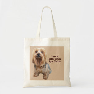 Bolsa Tote Sacola tão bonito do yorkshire terrier
