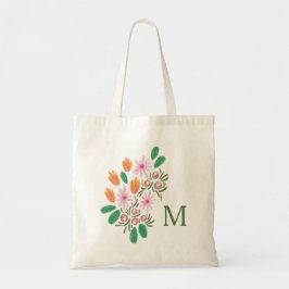 Bolsa Tote Sacola - teste padrão floral de MAXINE