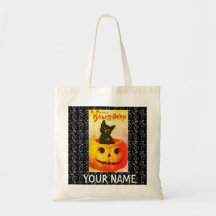 SACOLA TOTE DE HALLOWEEN PERSONALIZÁVEL PARA CRIAN
