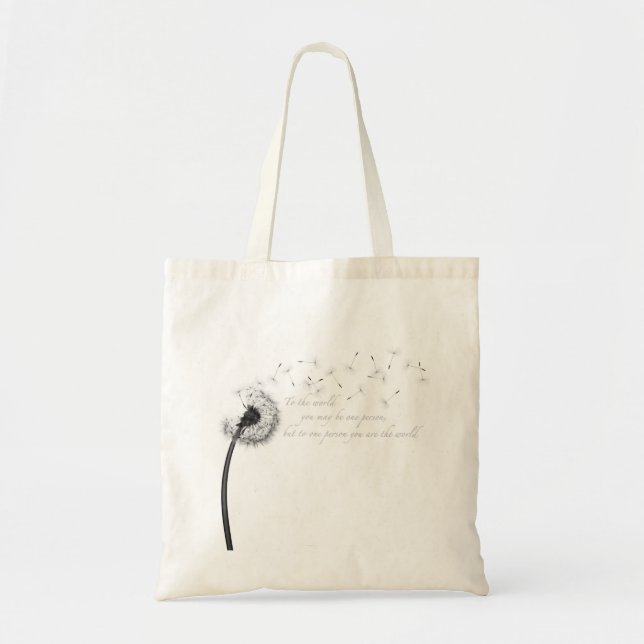 Bolsa Tote Sacola Tote Orçamento Inspiração Dandelion (Frente)