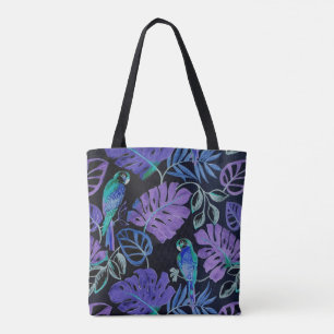 Bolsa Tote Sacola tropical do paraíso do papagaio