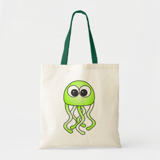 Bolsa Tote Sacola verde bonito das medusa de Kawaii