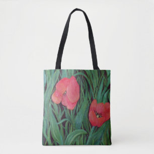 Bolsa Tote Sacola vermelha da tulipa
