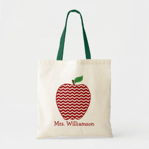 Bolsa Tote Sacola vermelha na moda do professor de Apple do