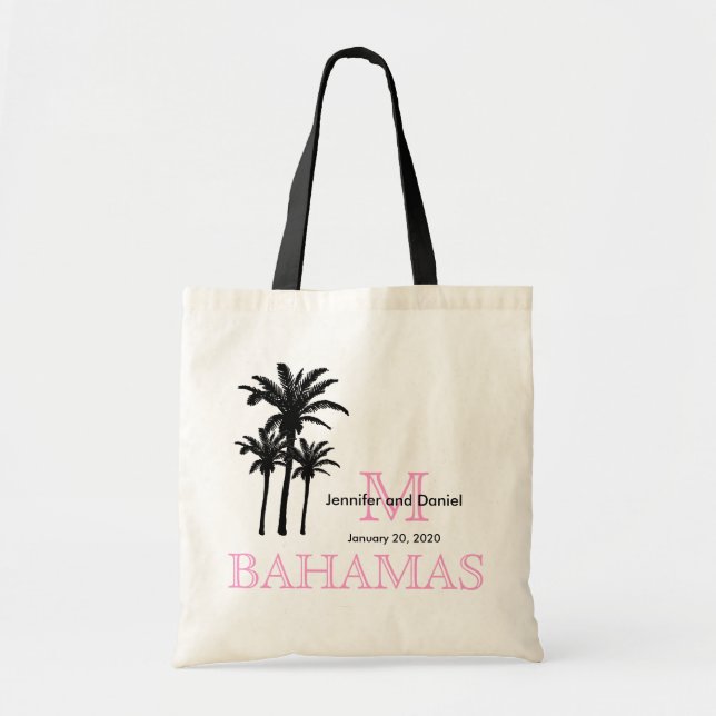 Bolsa Tote Sacolas Bahamas do casamento do destino (Frente)