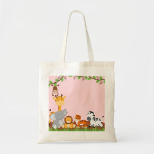 Bolsa Tote Sacolas bonitos cor-de-rosa dos animais do bebê d