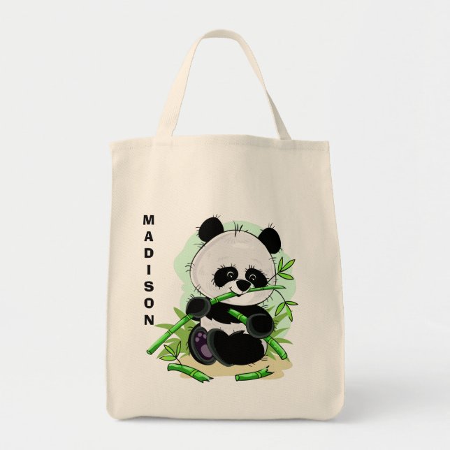 Bolsa Tote Sacolas conhecidas feitas sob encomenda da panda (Frente)