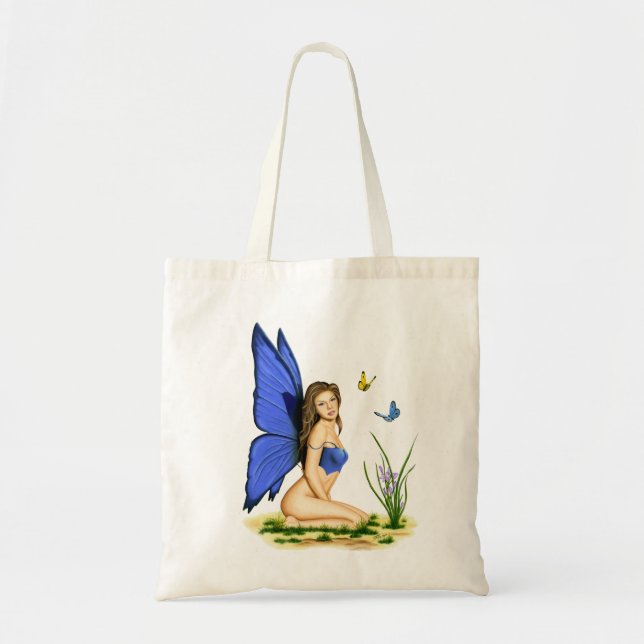 Bolsa Tote "Sacolas da fada azul da borboleta" (Frente)
