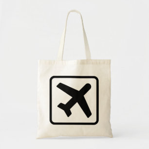 Bolsa Tote Sacolas da viagem aérea do ícone do avião