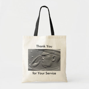 Bolsa Tote Sacolas de Mão para Veteranos de Honras Militares