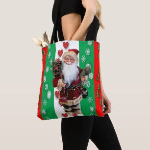 Bolsa Tote Sacolas de Natal para Mulheres, Papai Noel