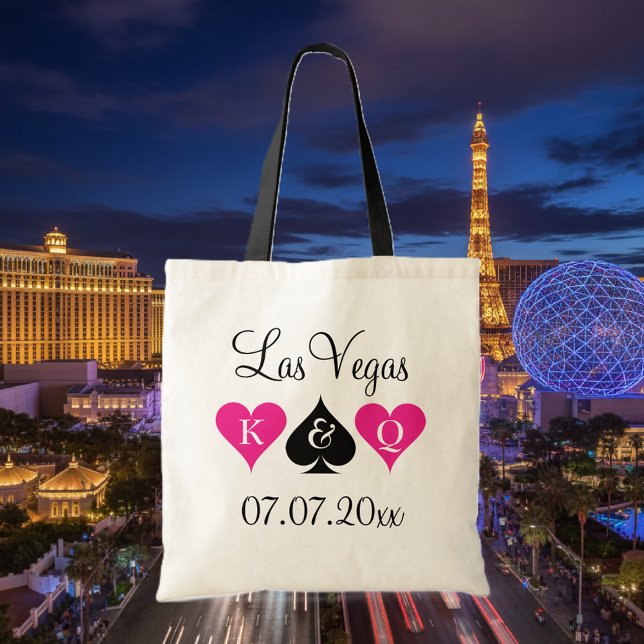 Bolsa Tote Sacolas do casamento do tema de Las Vegas para (Las Vegas wedding tote)