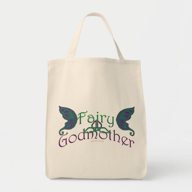 Bolsa Tote Sacolas do design da madrinha feericamente (Frente)