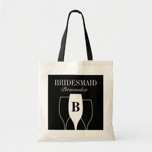 Bolsa Tote Sacolas elegantes do casamento do monograma do