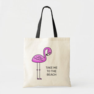 Bolsa Tote Sacolas feitas sob encomenda do texto do flamingo