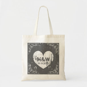 Bolsa Tote Sacolas monogrammed da festa de casamento do
