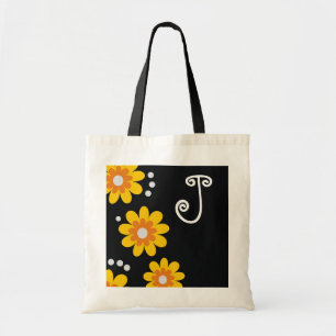 Bolsa Tote Sacolas Monogrammed:: Flores amarelas