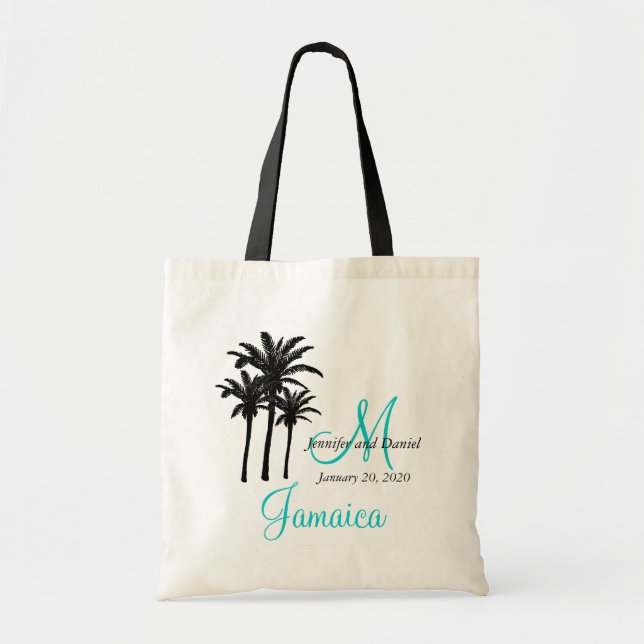 Bolsa Tote Sacolas personalizadas do casamento de praia (Frente)