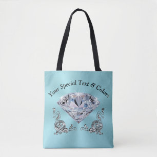 Bolsa Tote Sacolas personalizadas para ela, diamante