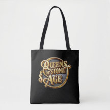 Sacolas Pretas com Design do Queens of the Stone A