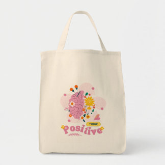 Bolsa Tote Sacolas Tote Pensar Positivo