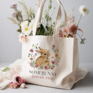 Bolsa Tote Sacolinha de Bebê Somebunny Chuveiro Flor Silvestr