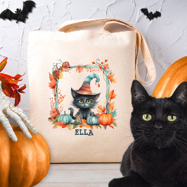Bolsa Tote Sacolinha Personalizada de Gato Preto para Dia das