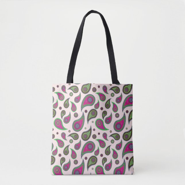 Bolsa Tote Sacos de Design de Pattern Paisley (Frente)