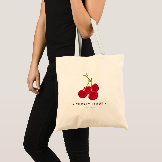 Bolsa Tote Sacos de Design de Tota de Fruta de Cereja (Frente (produto))