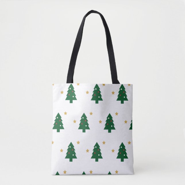 Bolsa Tote Sacos de Presente de Natal – Decoração Festiva de  (Frente)