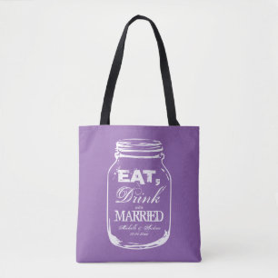 Bolsa Tote Sacos de toalhas de casamento roxos de pedras de j