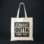 Bolsa Tote Sacos de toques de SATA de HETERO personalizados<br><div class="desc">Sacos de tote de saída de HETERO personalizados. Faça seu próprio HETERO personalizado de sacos de compras. Design de tipografia engraçada com letras grandes. Adicione sua cidade, paródia ou citação a este gerador de modelo / meme. Ideia de presente de internet em preto e branco para homens, mulheres e crianças...</div>