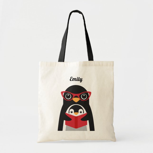Bolsa Tote Sacos de Tota de Pinguim (Frente)