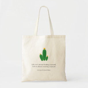 Bolsa Tote Sacos De Tota Verde E Citações Significativas