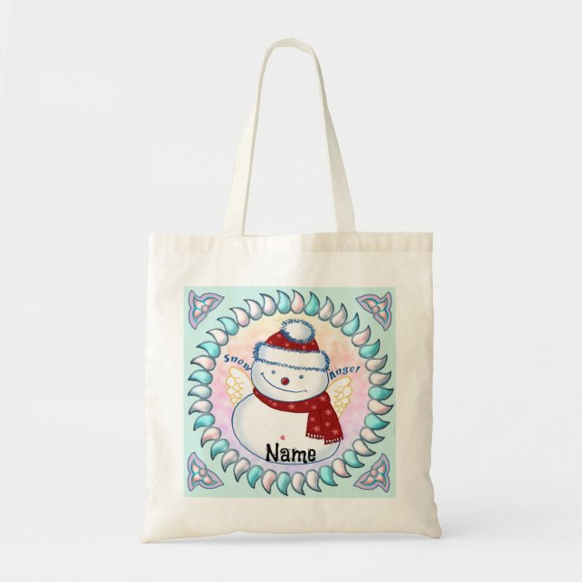 Bolsa Tote Sacos de tote Angel Snowman (Frente)