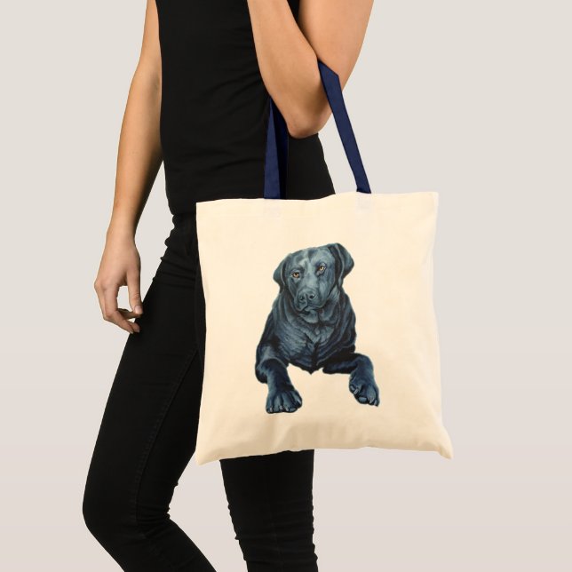 Bolsa Tote Sacos de Tote de Arte de Cachorro Azul Bolsas Pret (Frente (produto))