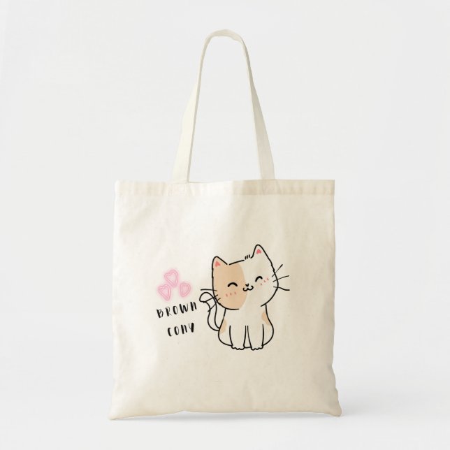 Bolsa Tote Sacos de Tote de Design Pinky Gato (Frente)
