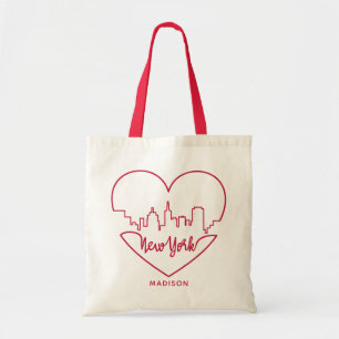 Bolsa Tote Sacos de tote de nome personalizado do New York He