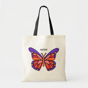 Bolsa Tote Sacos de tote personalizados da Borboleta Estiliza