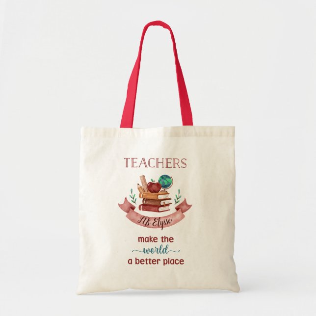 Bolsa Tote Sacos de Tote Personalizados de Professores (Livro (Frente)