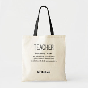 Bolsa Tote Sacos de Tote Personalizados do Professor (Defini