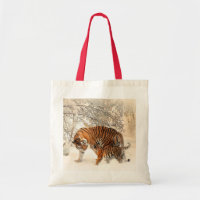 Sacos de tote personalizados dos Tigres de inverno