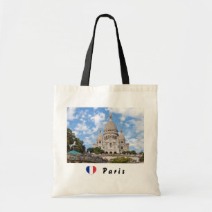 Bolsa Tote Sacre Coeur em Montmartre hill - Paris, França